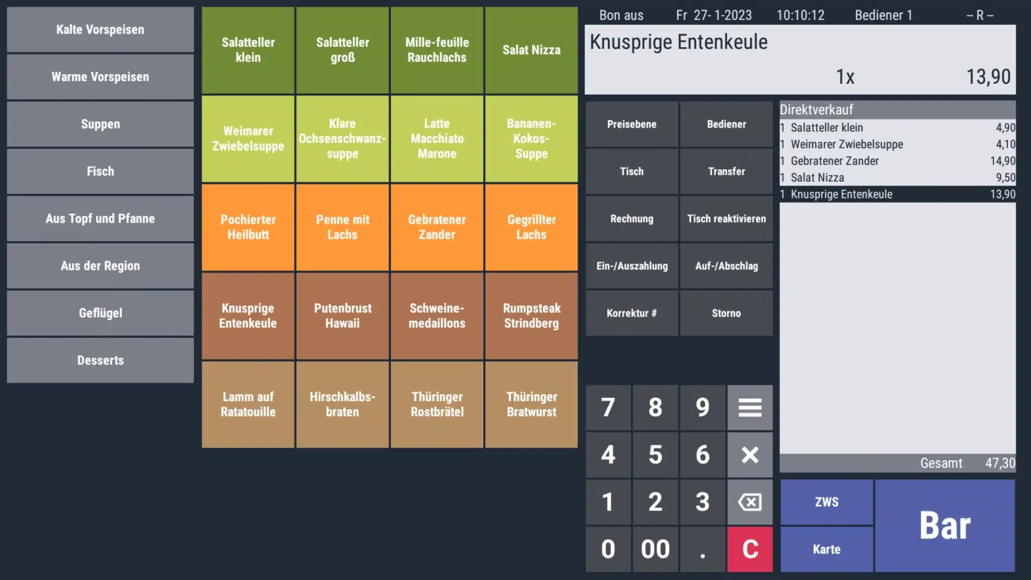 android kassen app tasten