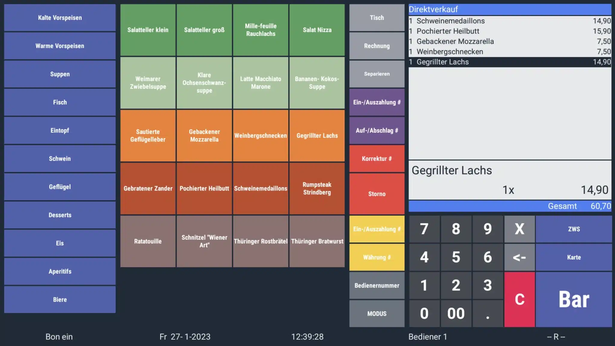 android kassensoftware menue farben