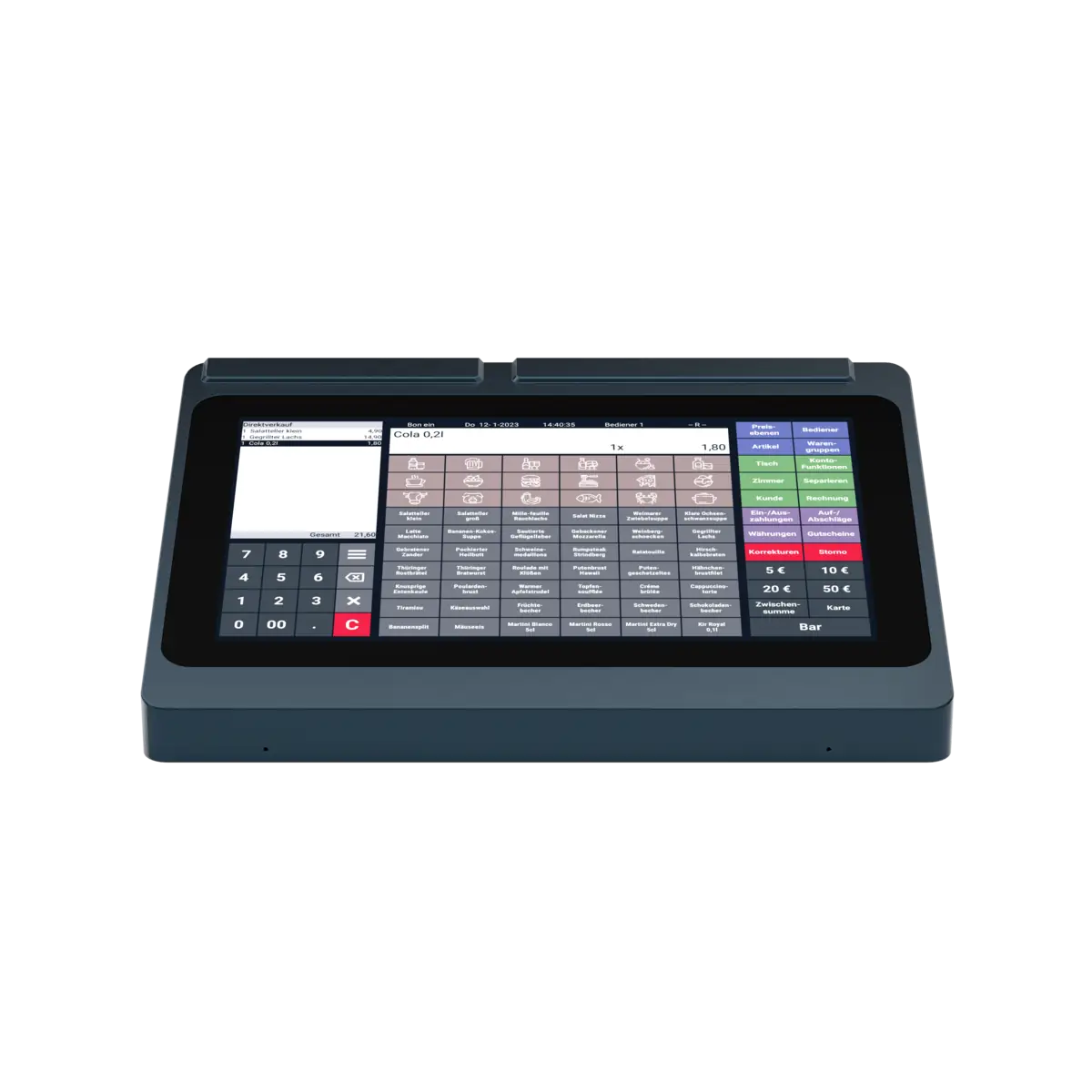 Android Kassensystem QTouch11 vorne