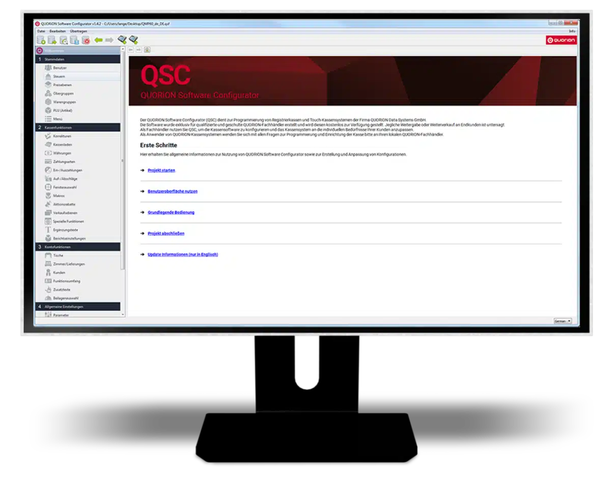 QSC - QUORiON Software Configurator for resellers