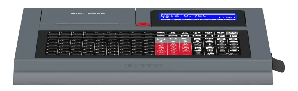 Registrierkasse QMP 6000 mit Flachtastatur, Vorne